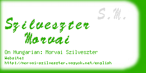 szilveszter morvai business card